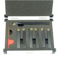 10mm TiN Carbide Indexable Turning Tools 7pcs Set